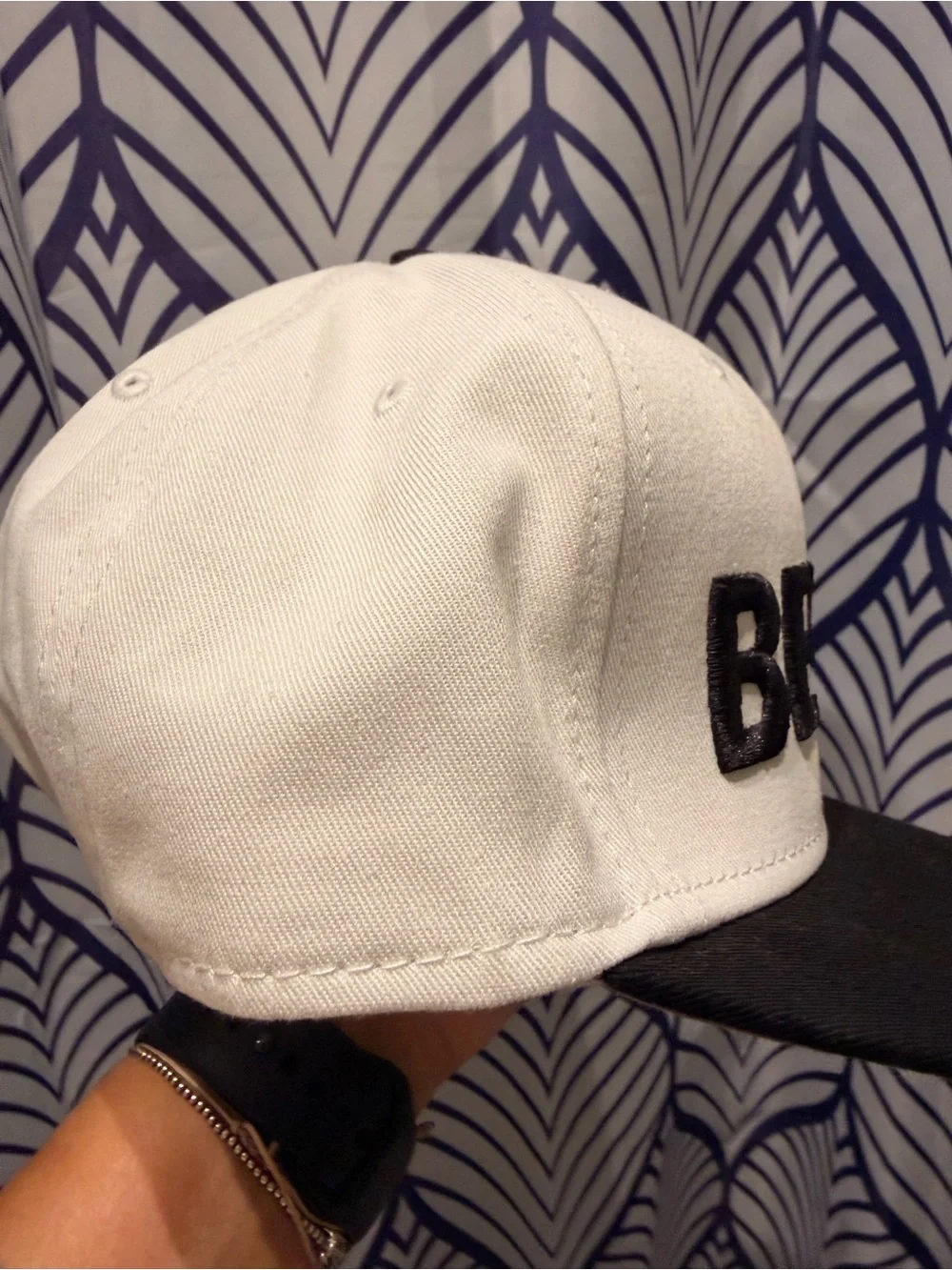 BE FREE Two-Tone Snapback Hat - White & Black